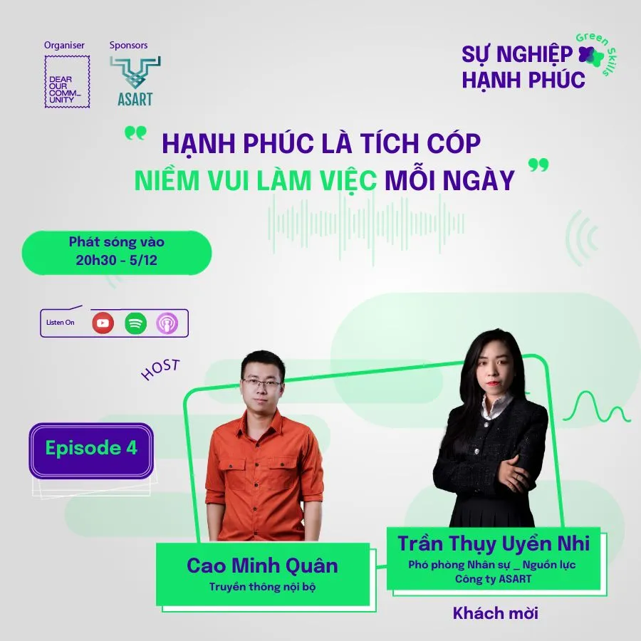 EP 4 – Sự Nghiệp Hạnh Phúc | Hạnh phúc là tích cóp niềm vui làm việc mỗi ngày